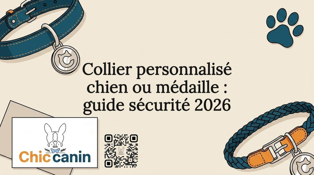 Collier personnalisé chien ou médaille : guide sécurité 2026
