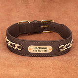 Collier-chien-personnalise-cuir-marron