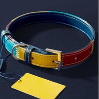 Collier-en-cuir-pour-chien-tricolore