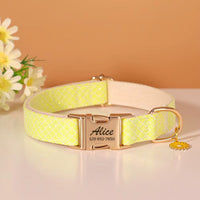 Collier-personnalisable-pour-chien-jaune
