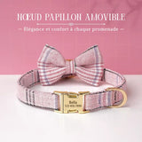 Collier-personnalisable-pour-chien-rose