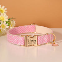 Collier-personnalisable-pour-chien-rose