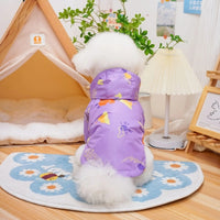 Manteau pour petit chien pourpre design ludique