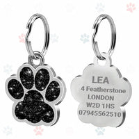 Médaille chien gravée noir