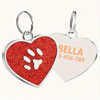 Médaille chien gravée rouge