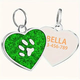 Médaille chien gravée-vert