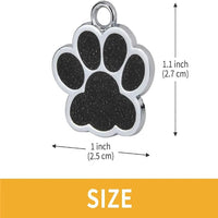 Médaille chien gravée scintillante 