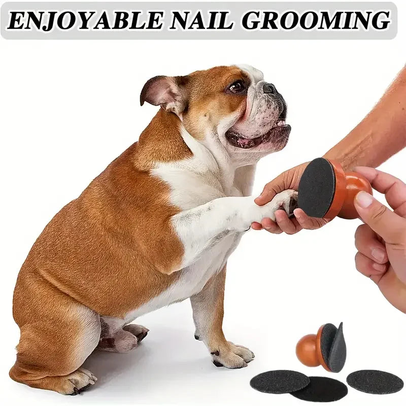 Lime à Ongles Chien en Bois avec Planche de Grattage