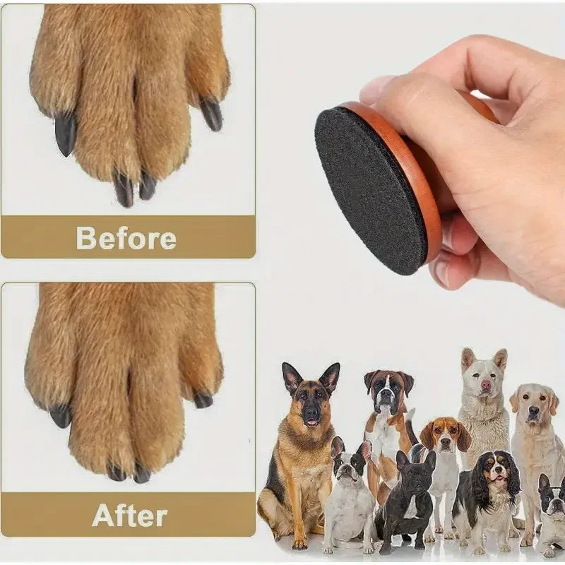 Lime à Ongles Chien en Bois avec Planche de Grattage
