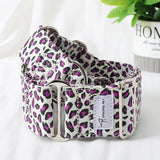 collier chien martingale leopard rose blanc