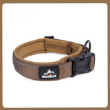 collier chien réfléchissant marron robuste et ajustable