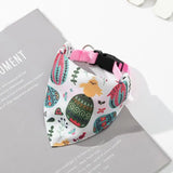 Collier petit chien avec bandana motif Pâques avec poussins et œufs décorés
