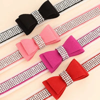 collier pour chien en strass avec noeud papillon elegant 