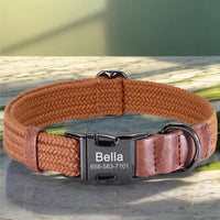 Collier-chien-personnalisé-marron