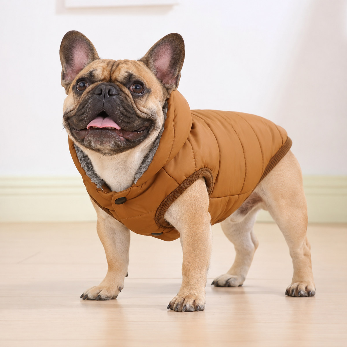 doudoune pour chien marron