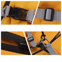 Imperméable pour chien jaune avec boucles solides