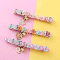 lot de colliers pour chiot fleuris avec pendentifs