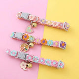 lot de colliers pour chiot fleuris avec pendentifs