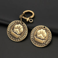 medaille gravée pour chien vintage